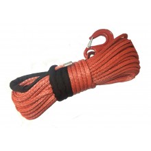 Lano syntetické 25m x 12mm - červené s hákom